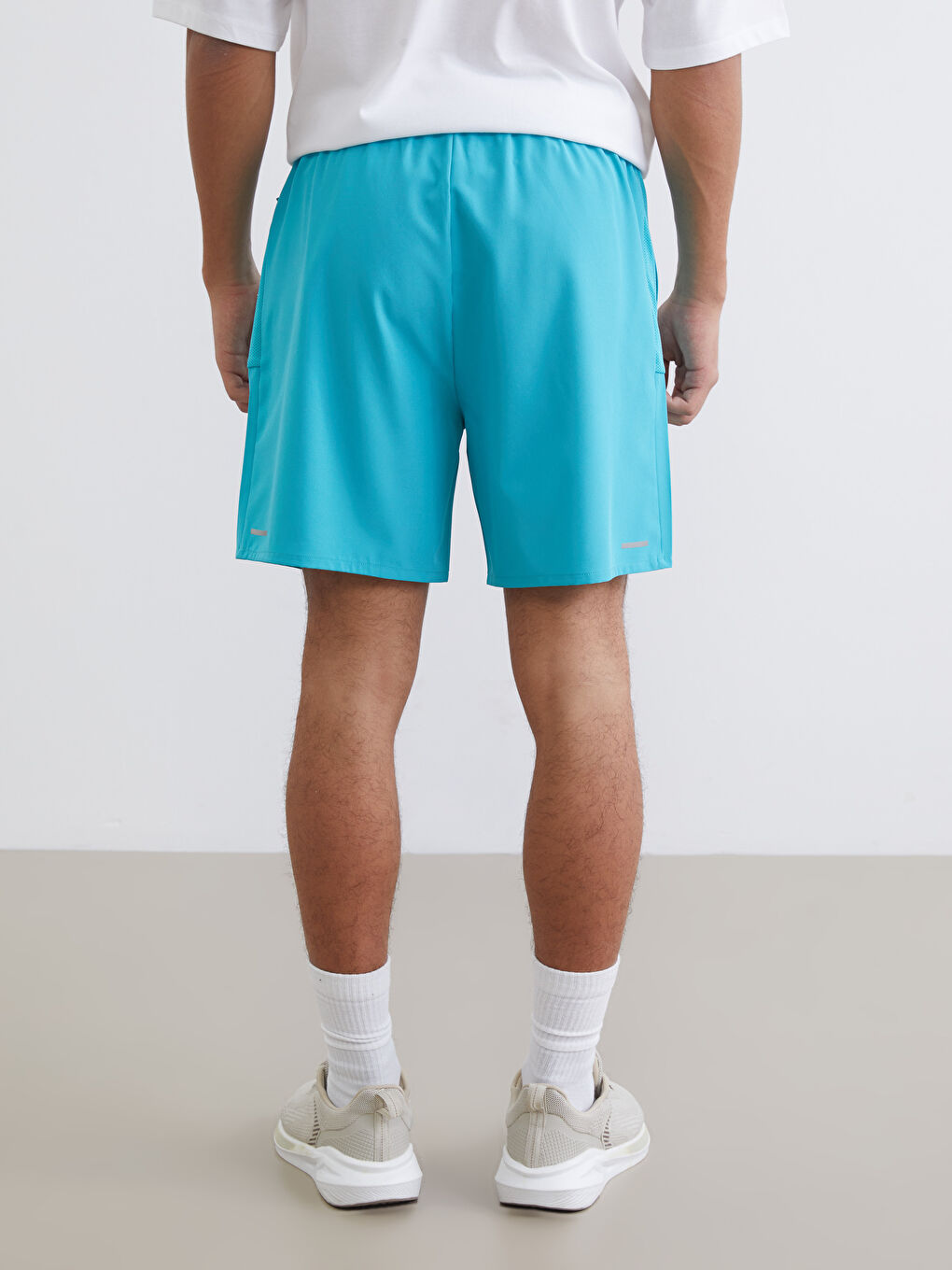 Turkuaz Standart Kalıp Rafael Nadal Baskılı Erkek Şort-3