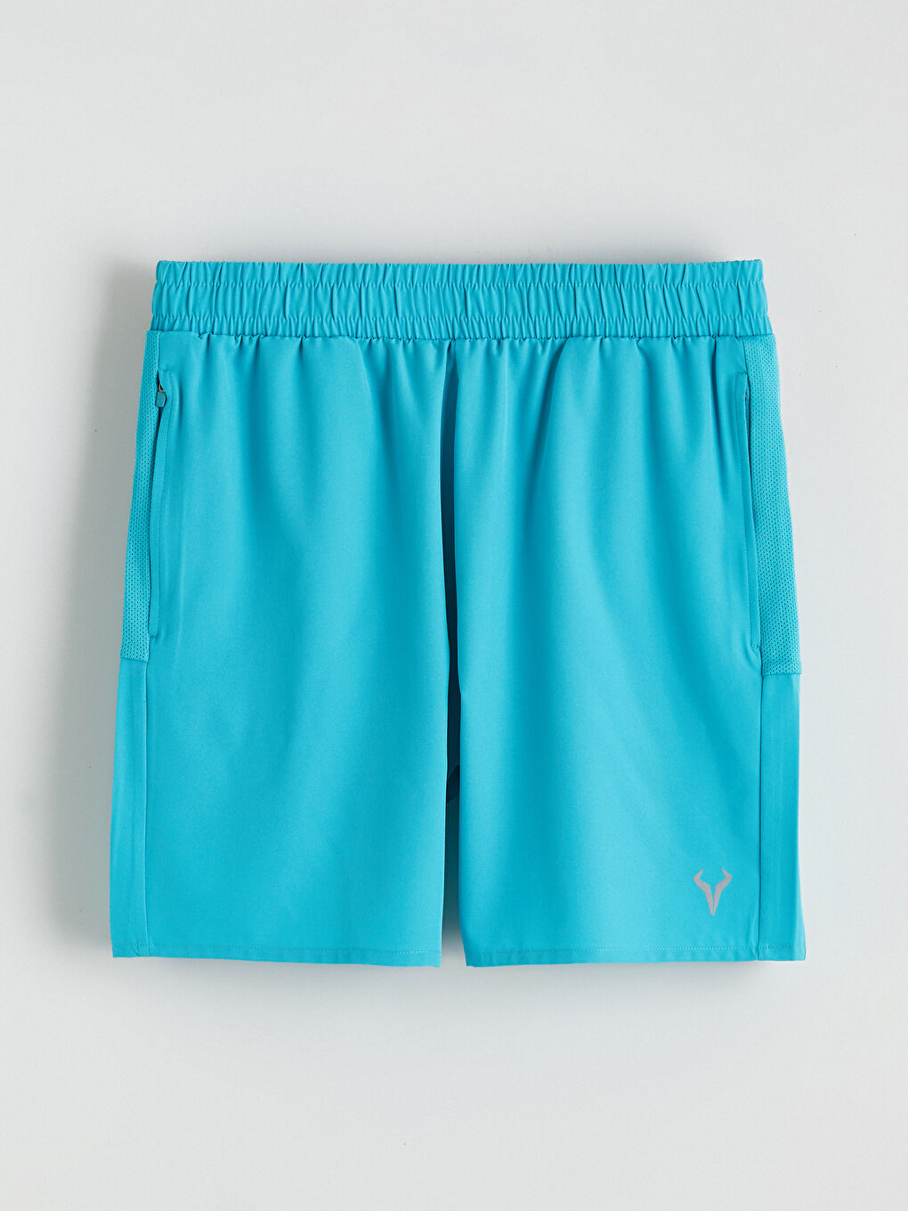 Turkuaz Standart Kalıp Rafael Nadal Baskılı Erkek Şort-4