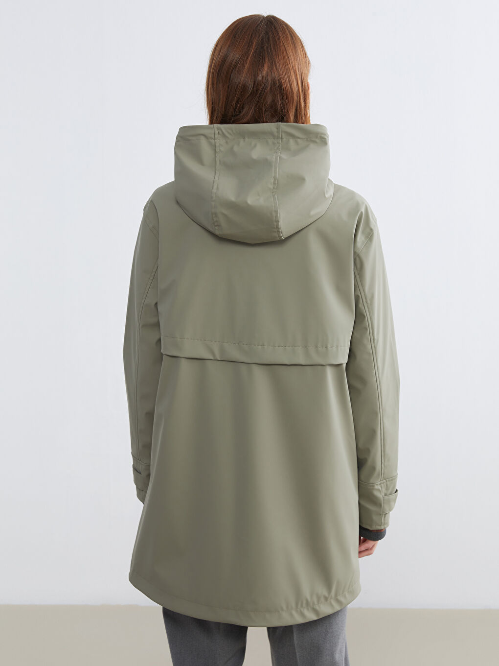 Frau KHAKI Regenmantel-4