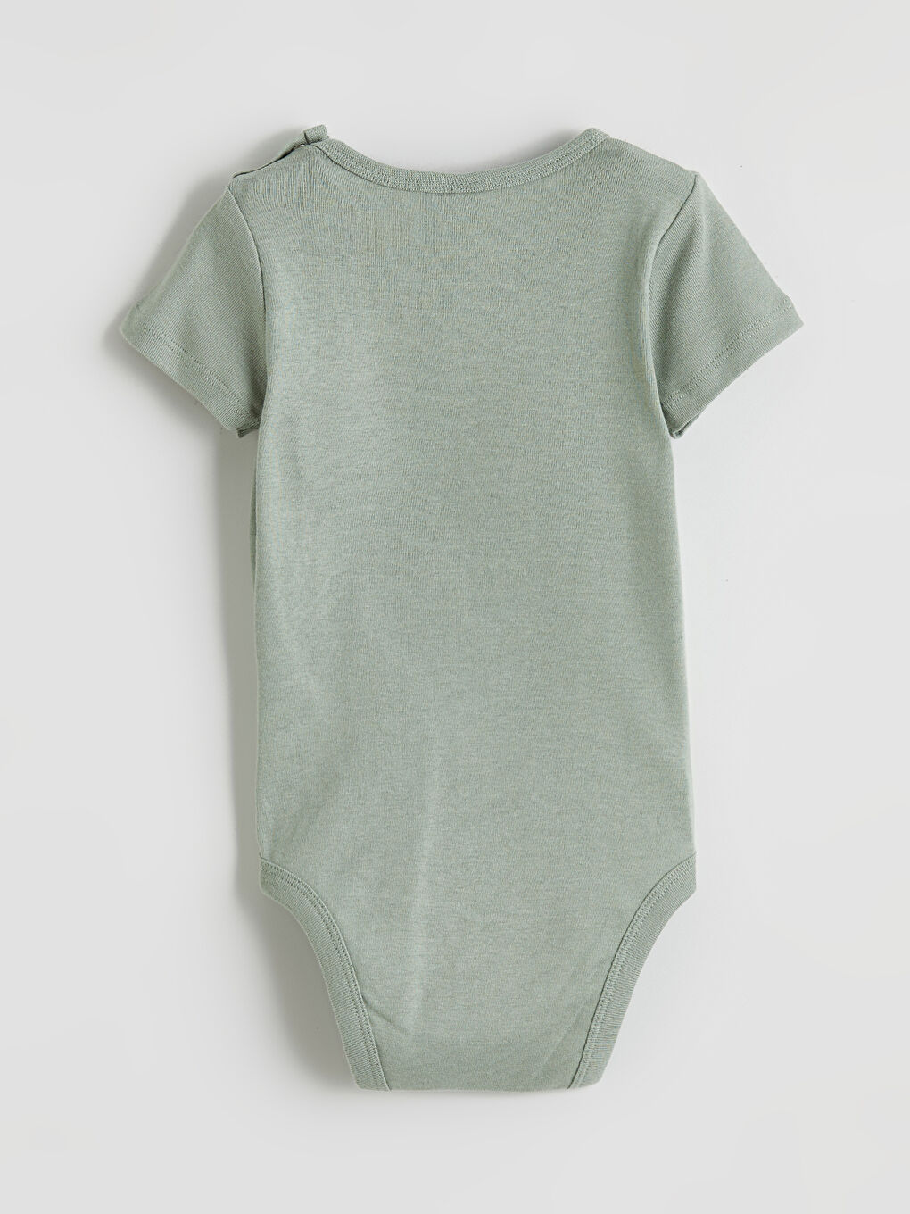 Yeşil Bisiklet Yaka Erkek Bebek Çıtçıtlı Body-1