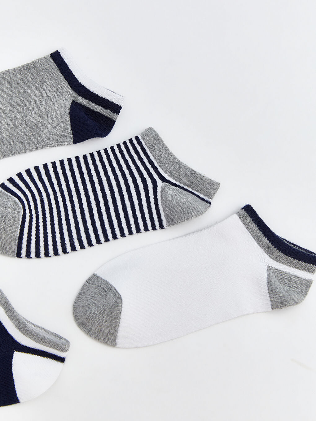 Karışık Çizgili Erkek Çocuk Patik Çorap 5'li-1