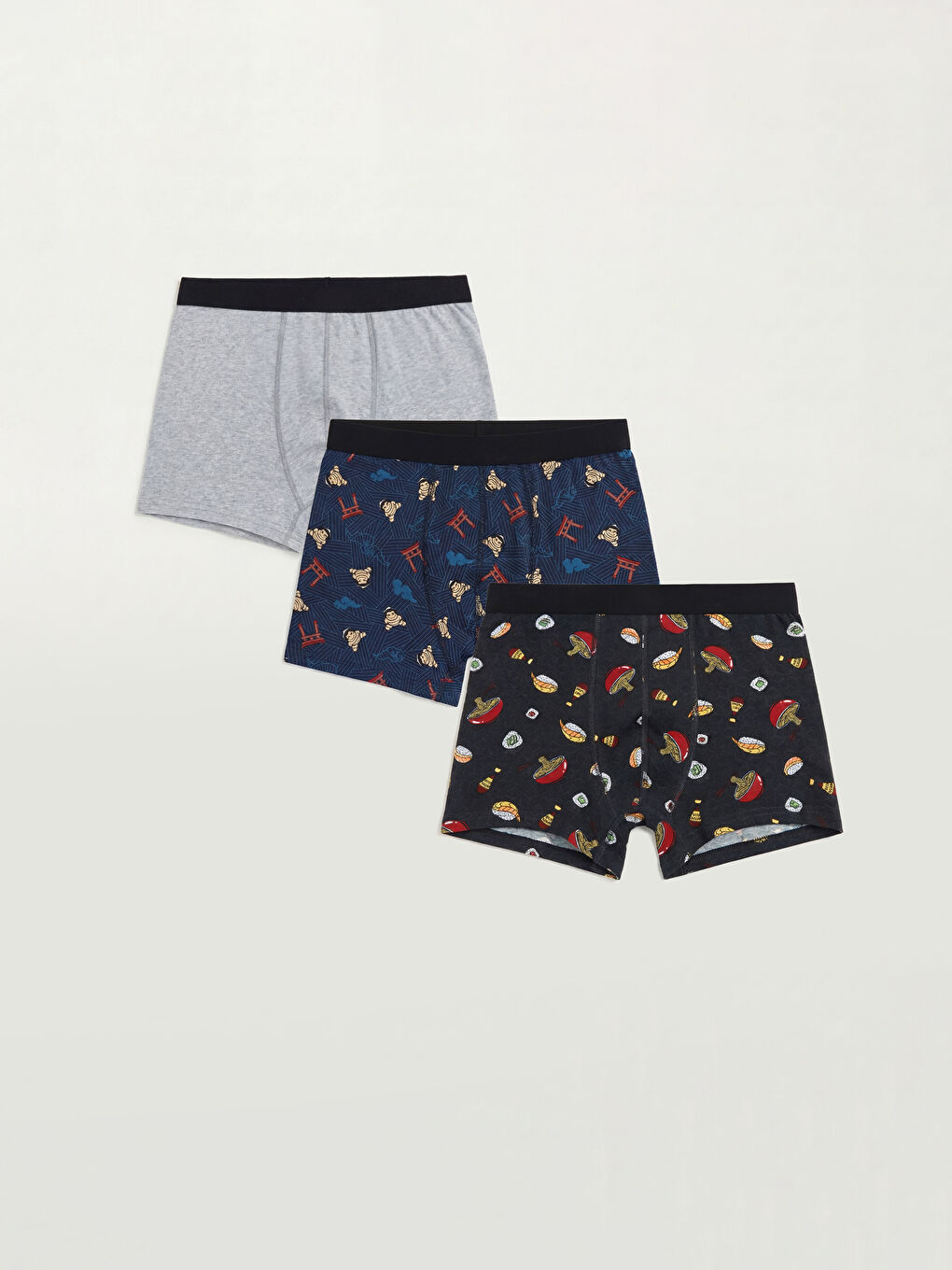 Classic Fit Stretch Cotton Men's Boxer Briefs, Set of Three