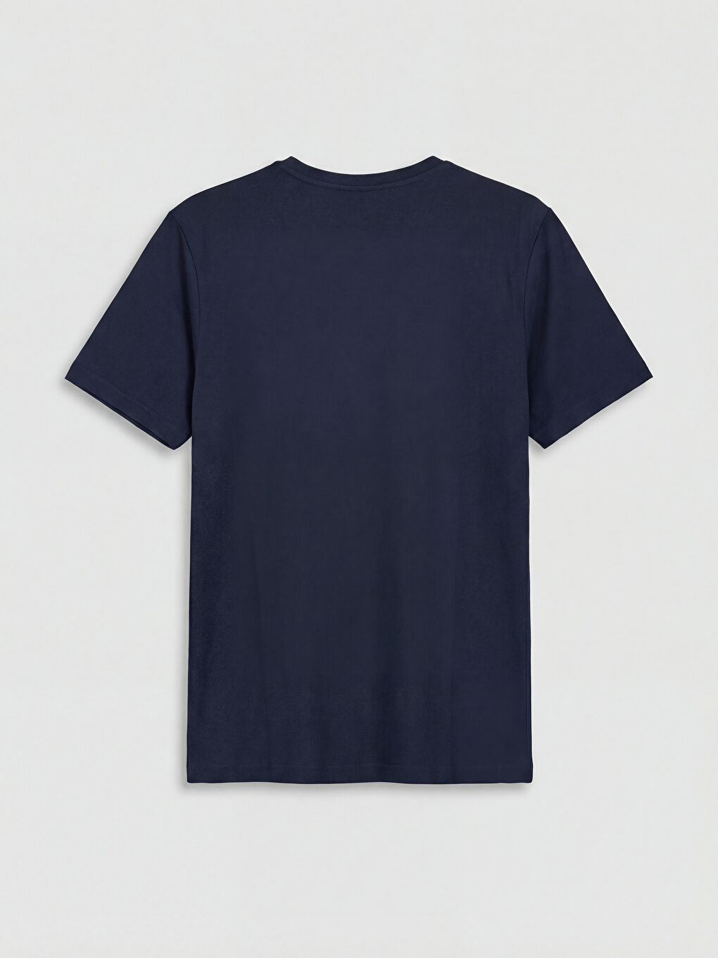 Lacivert Bisiklet Yaka Baskılı Erkek Pijama Üst-1