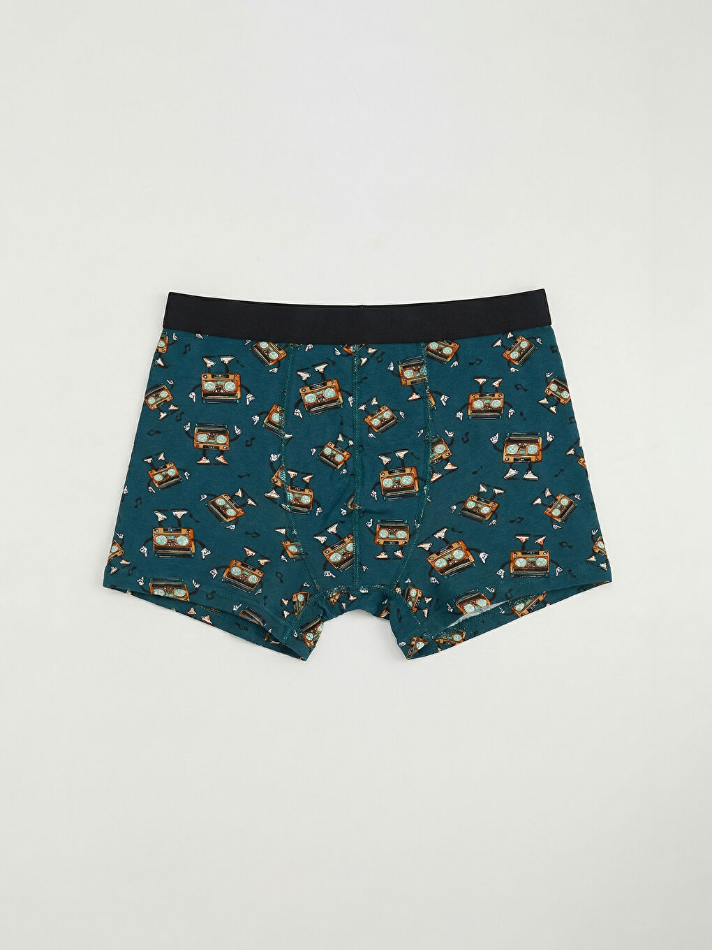 Yeşil Standart Kalıp Pamuklu Esnek Erkek Boxer 3'lü-5