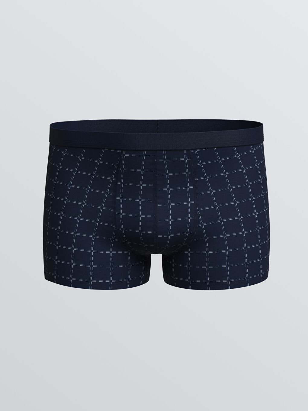 Lacivert Standart Kalıp Pamuklu Esnek  Erkek Boxer3'lü-3