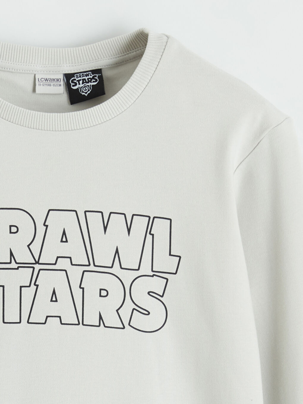 Bej Brawl Stars Baskılı Erkek Çocuk Sweatshirt-2