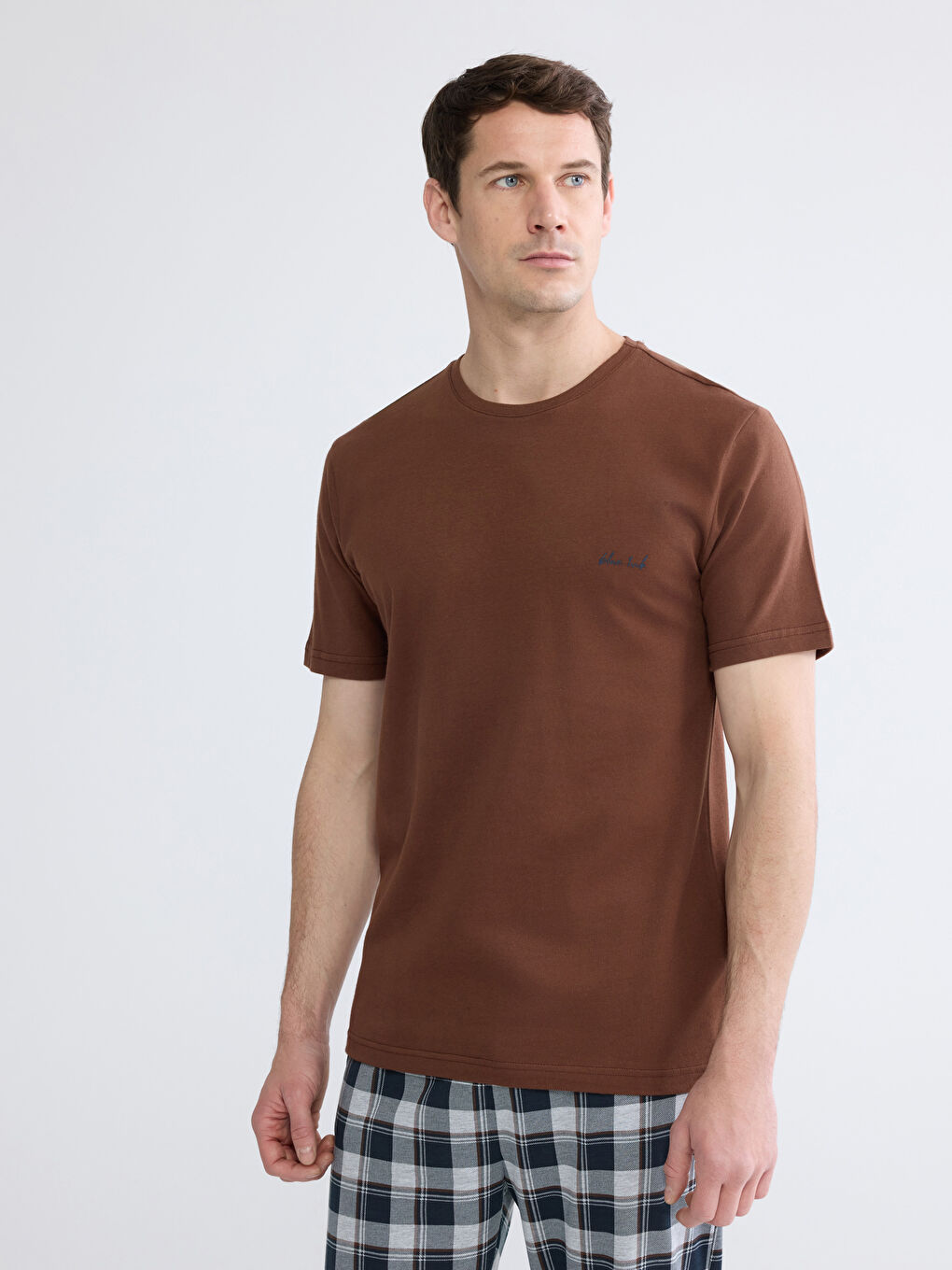 Gri Standart Kalıp Erkek Pijama Takımı-1