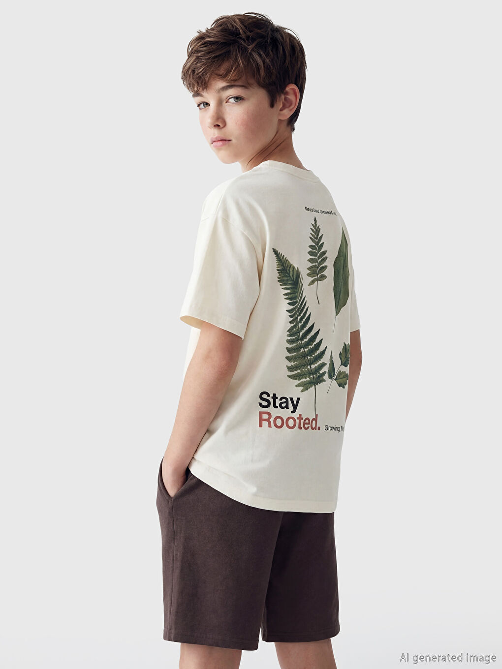Crew Neck Printed Boys' T-Shirt