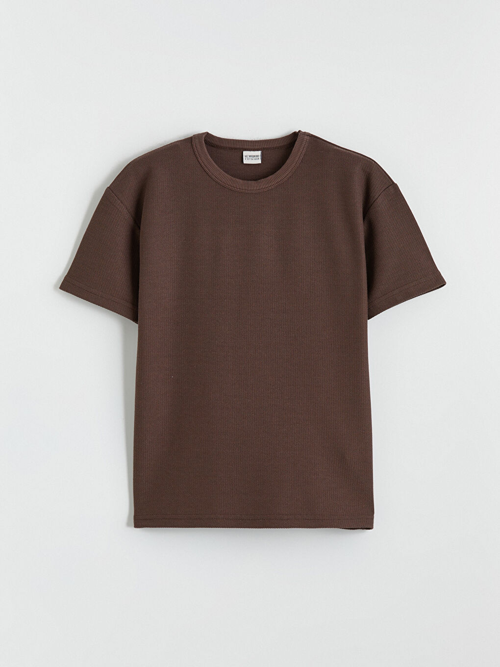 Kahverengi Bisiklet Yaka Erkek Çocuk Tişört