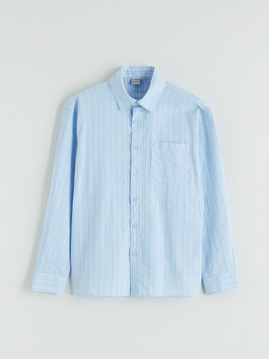 Mavi Çizgili Erkek Çocuk Gömlek