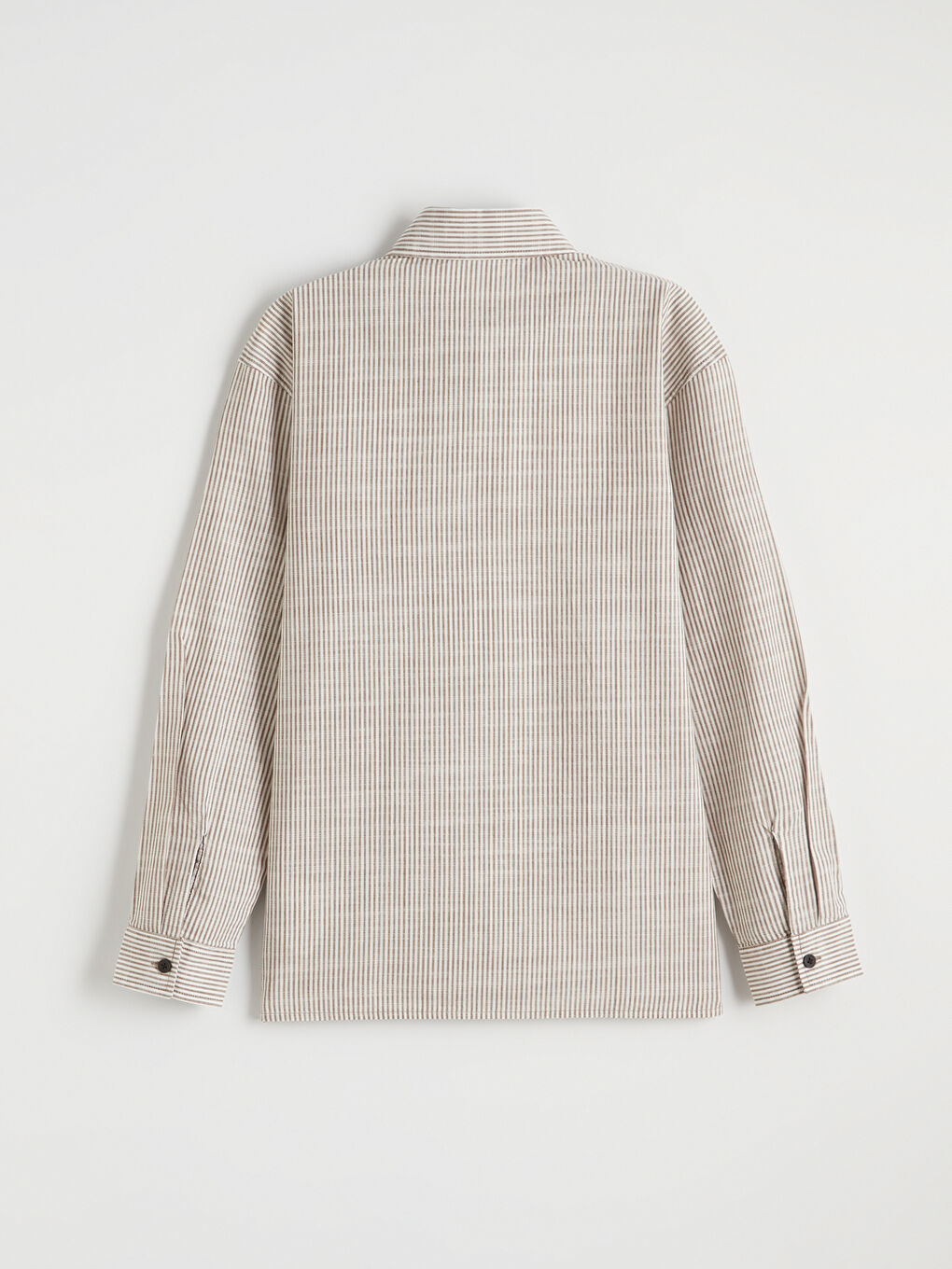 Kahverengi Çizgili Erkek Çocuk Gömlek-1
