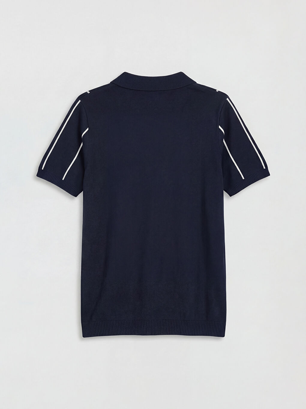 Lacivert Polo Yaka Erkek Çocuk Triko Kazak-1