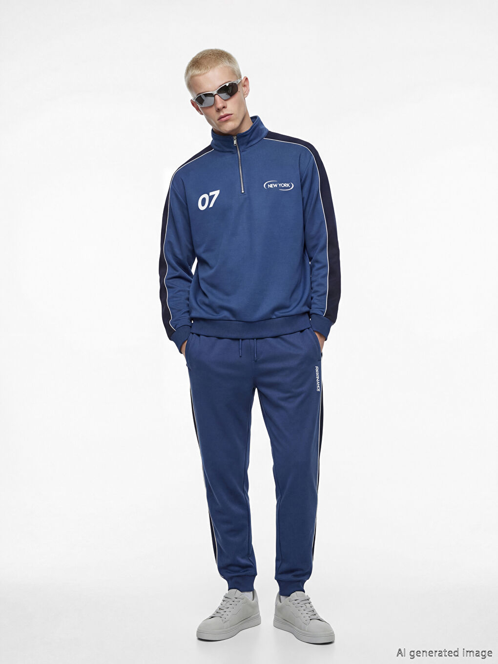 İndigo Standart Kalıp Erkek Jogger Eşofman Altı-1