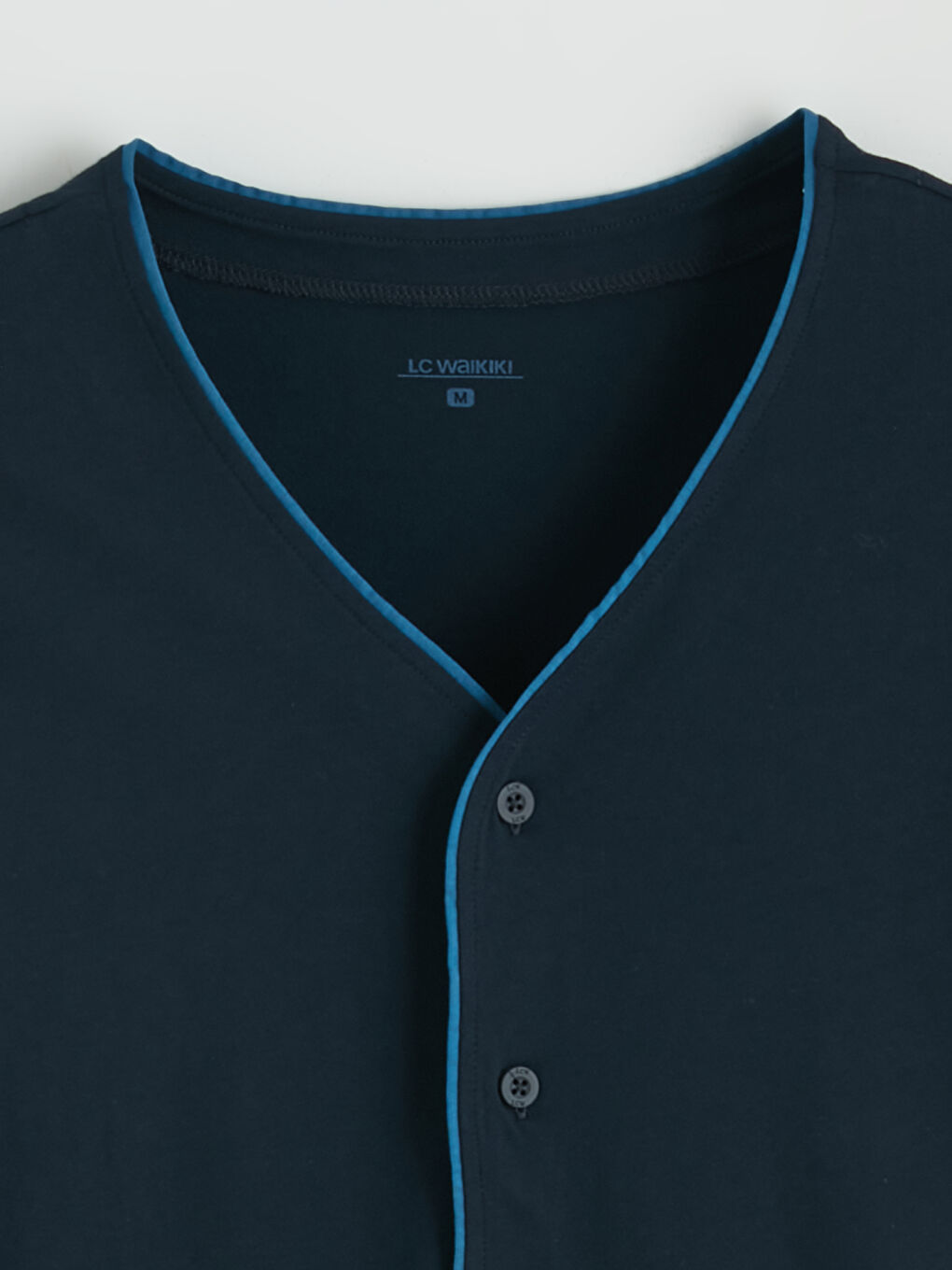 Lacivert Standart Kalıp Ekose Erkek Pijama Takımı-2