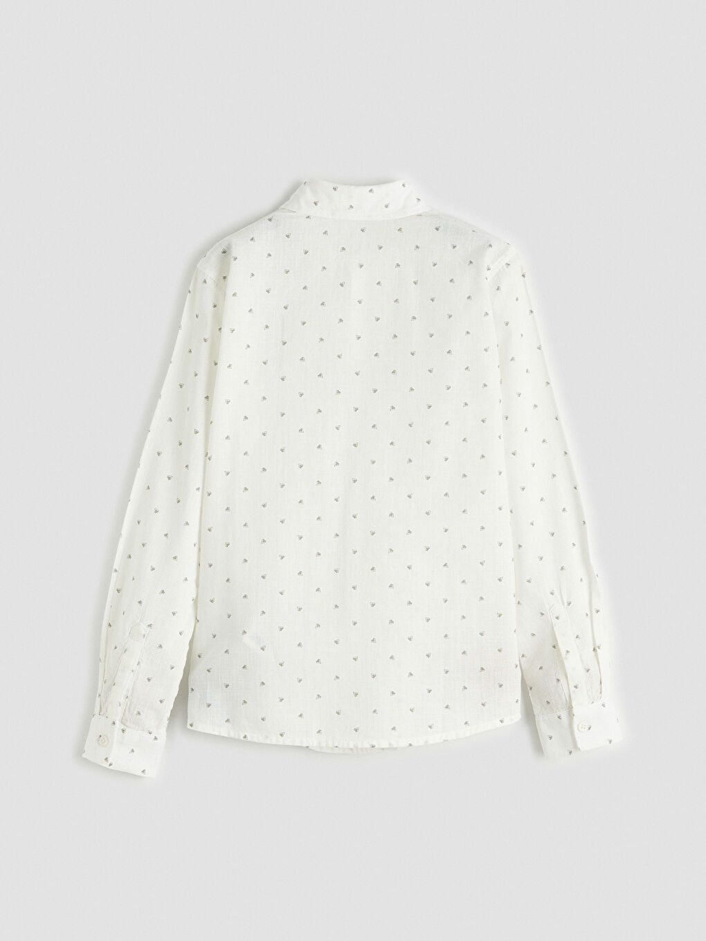 Gri Uzun Kollu Desenli Erkek Çocuk Gömlek-1