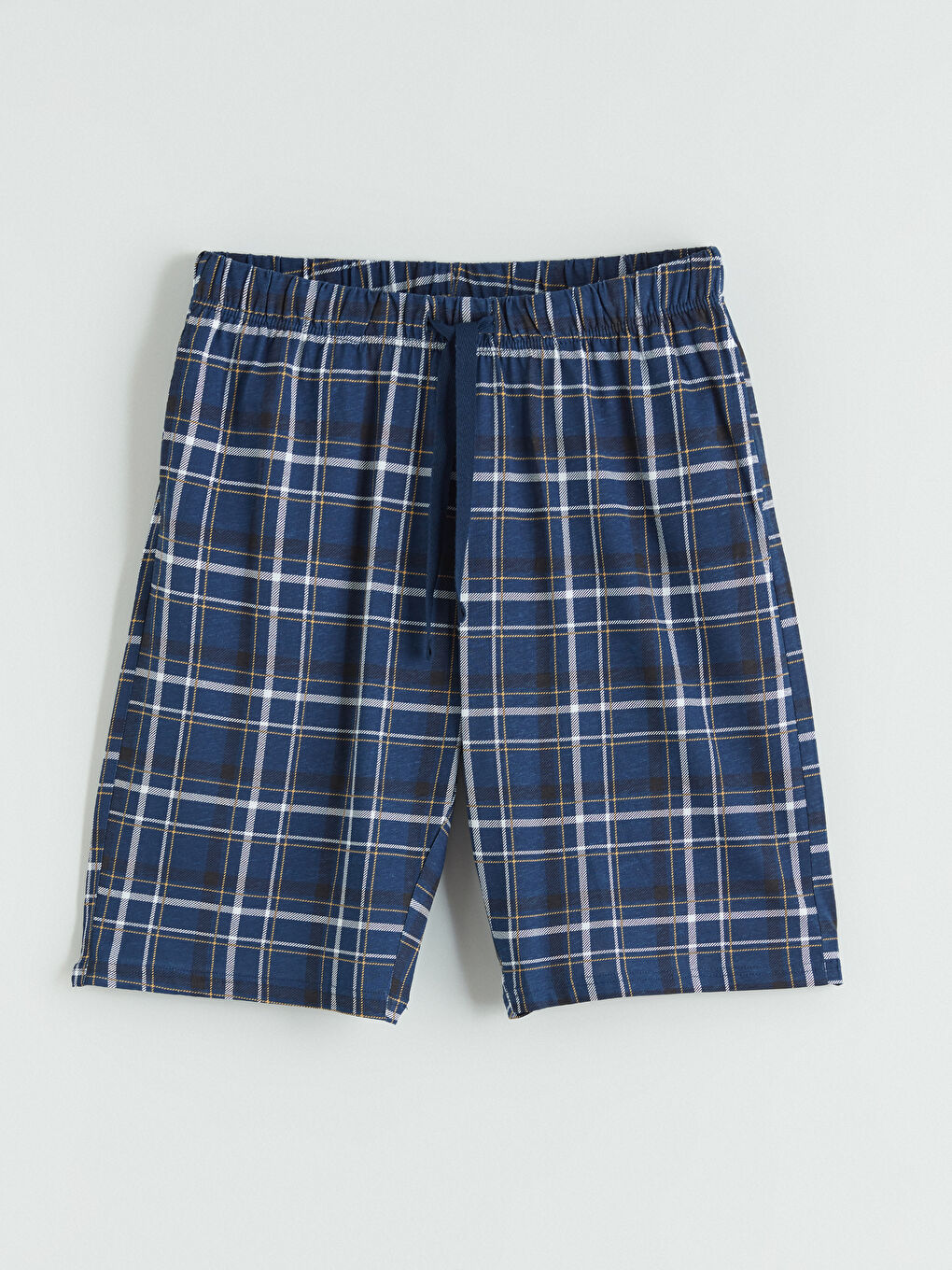 طقم بيجامة قصيرة للرجال بحجم عادي-5