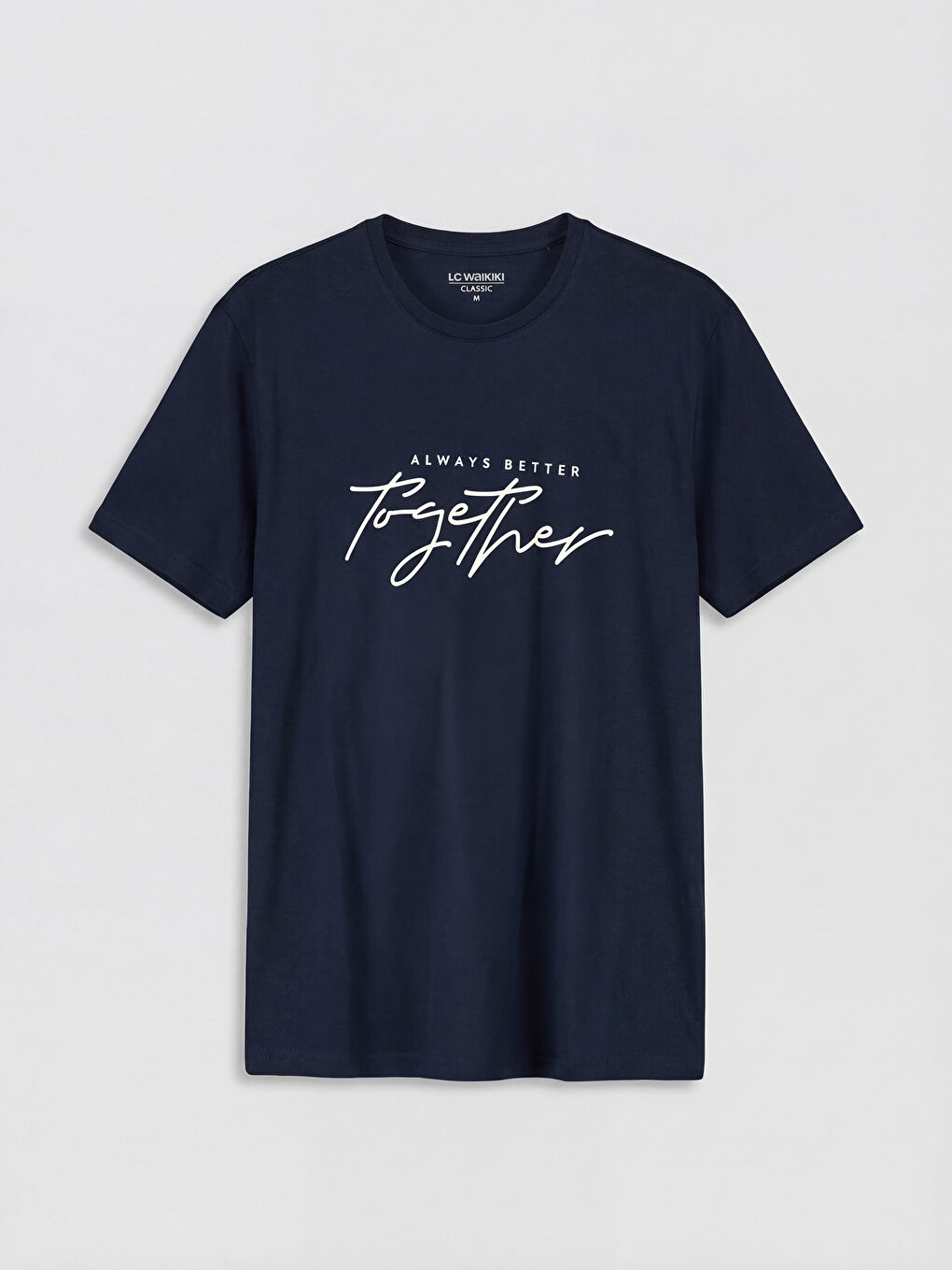 Lacivert Standart Kalıp Baskılı Erkek Pijama Takım-1