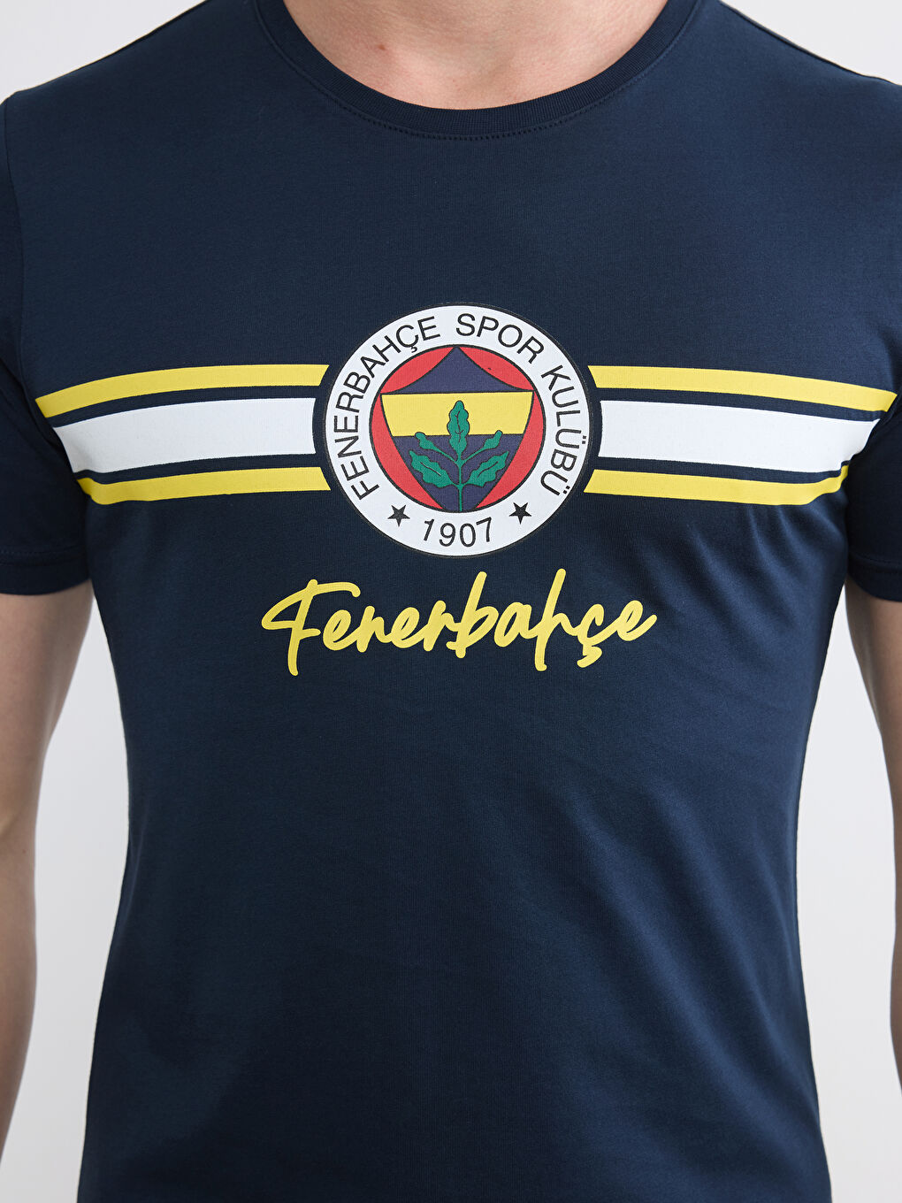 Lacivert Fenerbahçe Baskılı Penye Erkek Pijama Takımı-2