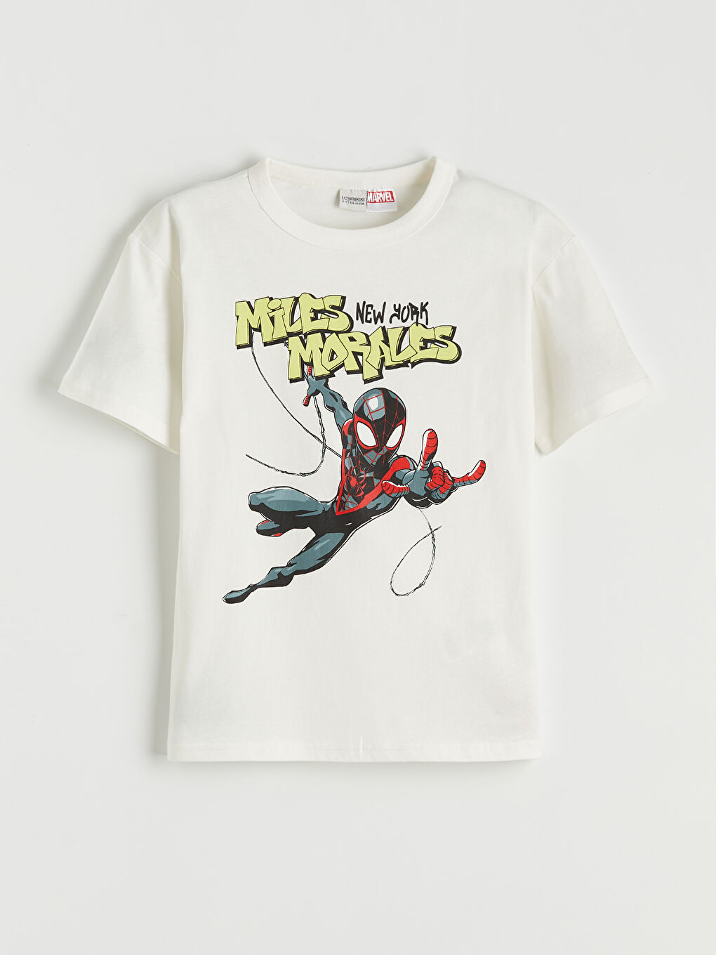 Ekru Spider-Man Baskılı Erkek Çocuk Tişört ve Eşofman Altı-1