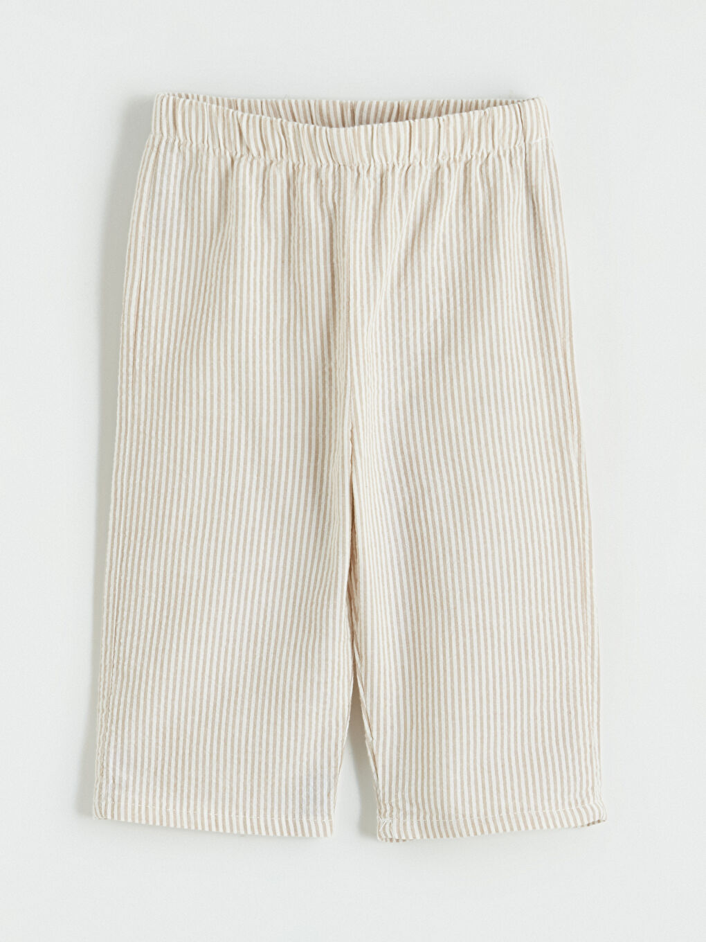 Ekru Bisiklet Yaka Kız Bebek Bluz ve Pantolon-4