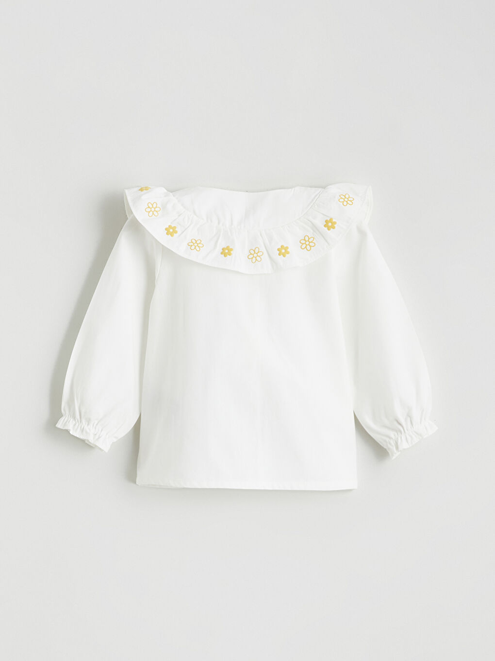 Ekru Çiçekli Kız Bebek Gömlek ve Tayt-3