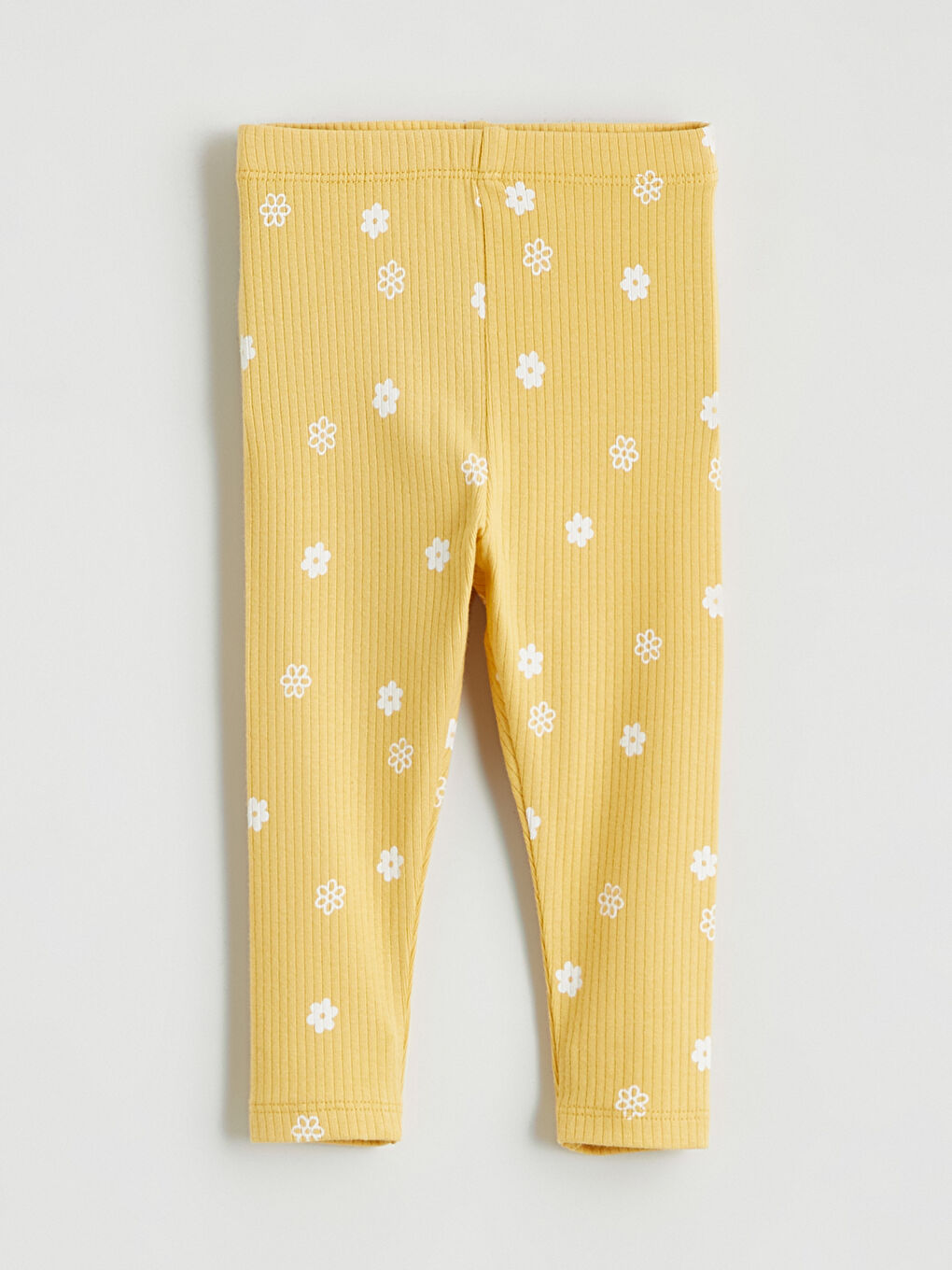 Ekru Çiçekli Kız Bebek Gömlek ve Tayt-6