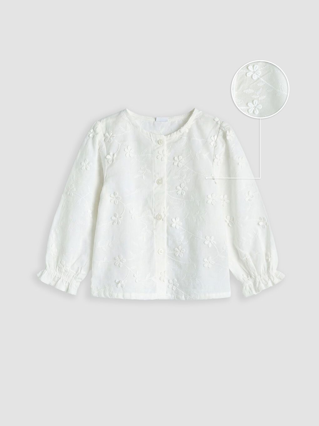 Ekru Nakışlı Kız Bebek Takım-1