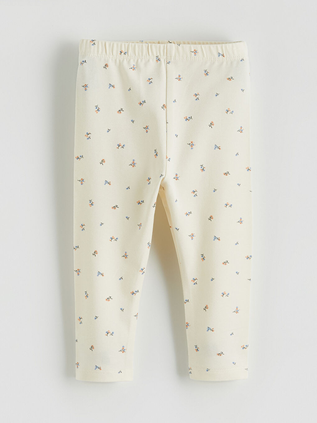 Mavi Çiçekli Kız Bebek Bluz ve Tayt-4