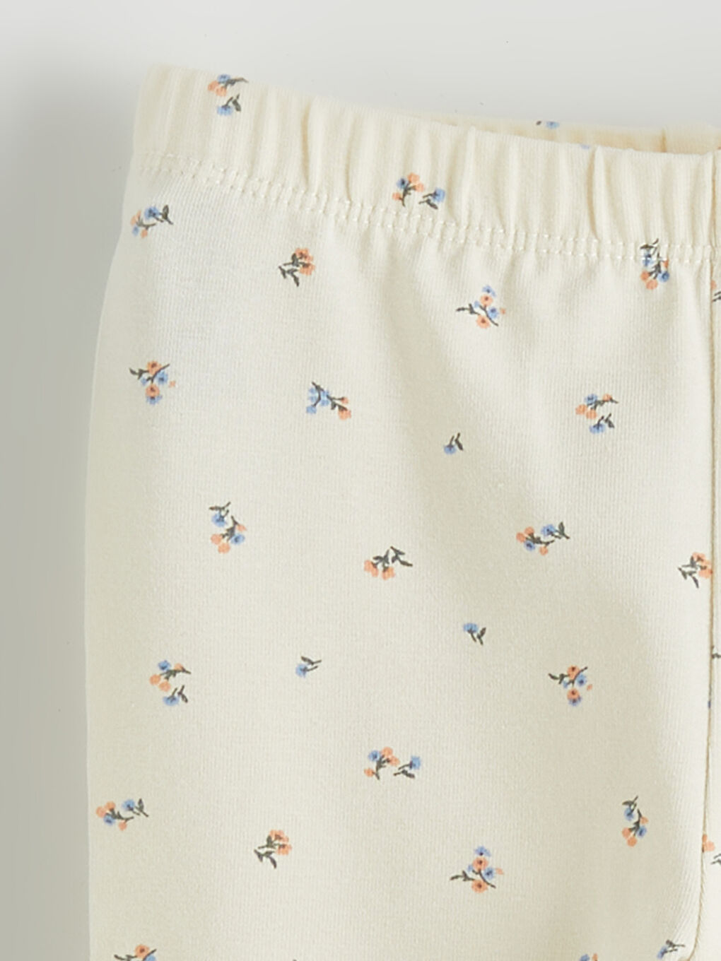 Mavi Çiçekli Kız Bebek Bluz ve Tayt-5