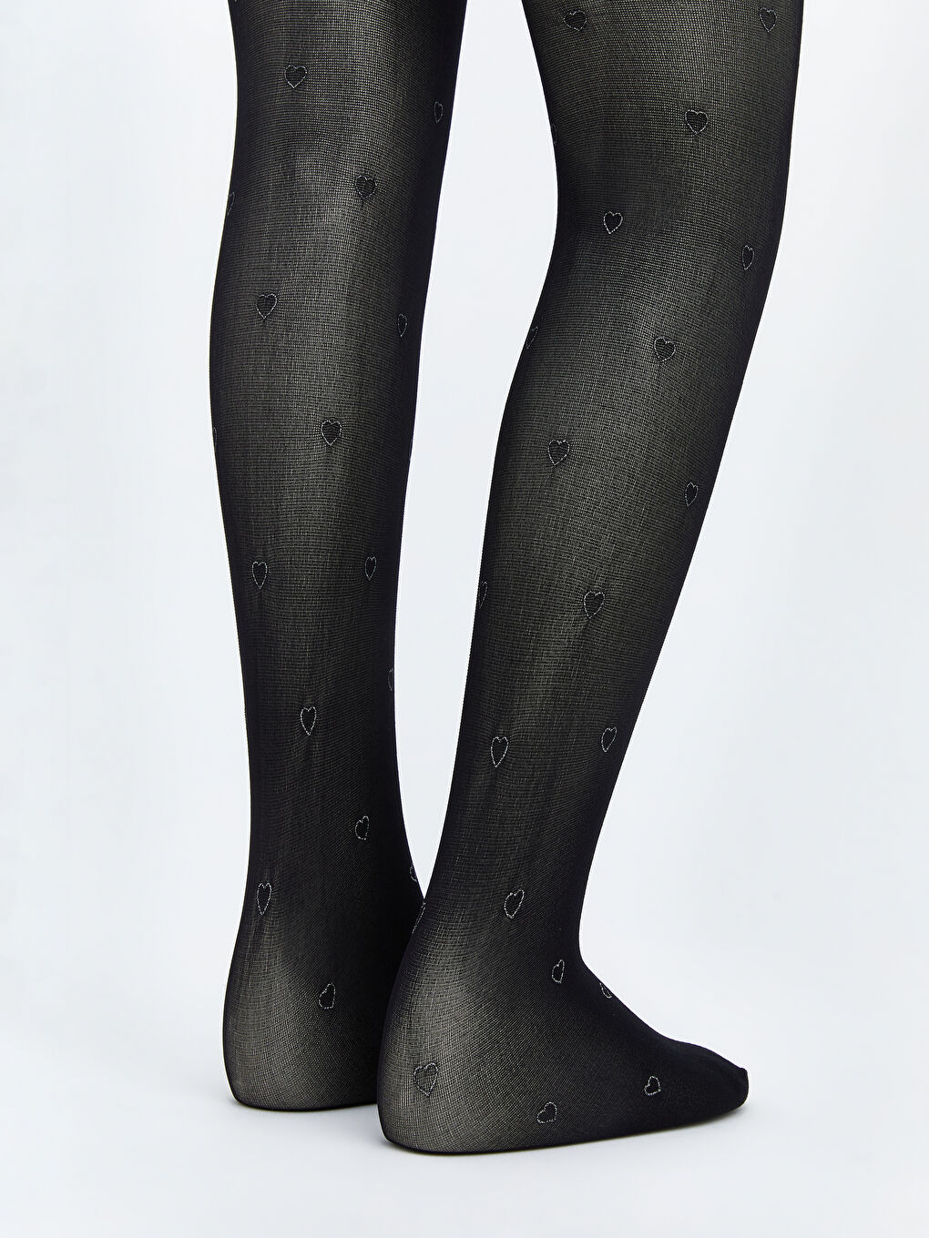 Siyah Desenli Kız Çocuk İnce Külotlu Çorap 2'li-4