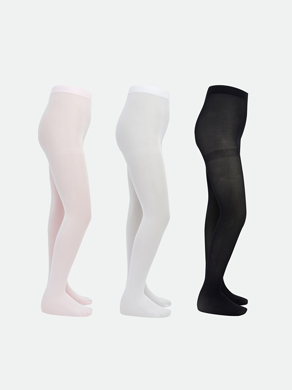 Basic Fine Knit Girl's Tights - Set of 3