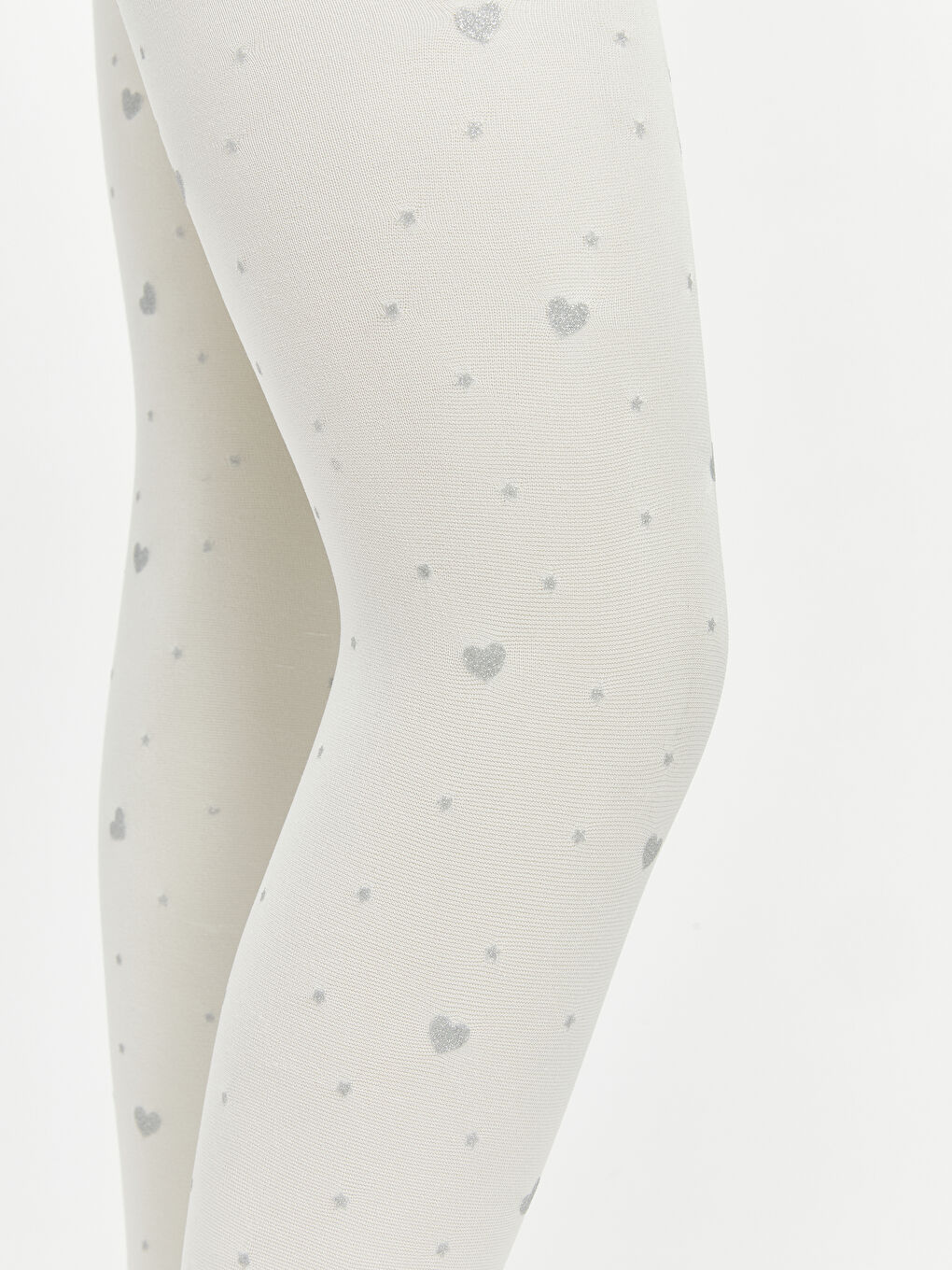 Тонкие колготки для девочек с узором в сердечки, упаковка из 2 штук-3