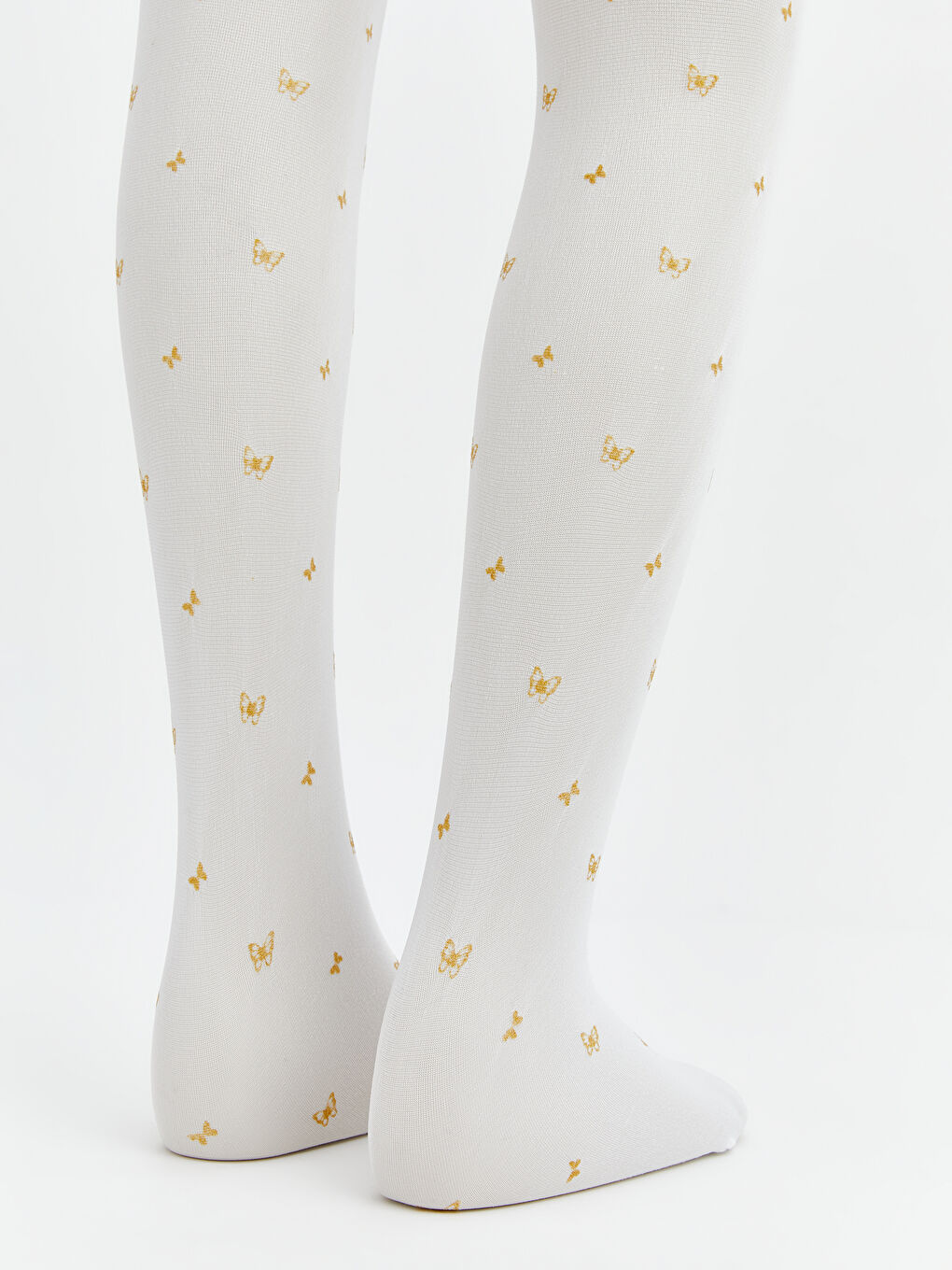 Gri Baskılı Kız Çocuk İnce Külotlu Çorap 2'li-4