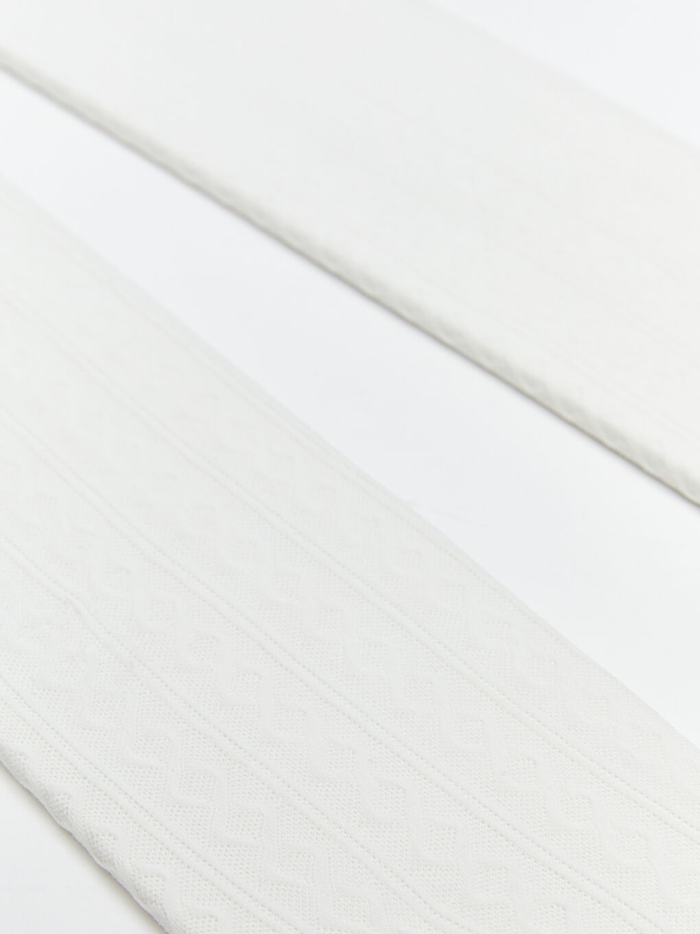 Ekru Desenli Kız Çocuk Külotlu Çorap 2'li-1