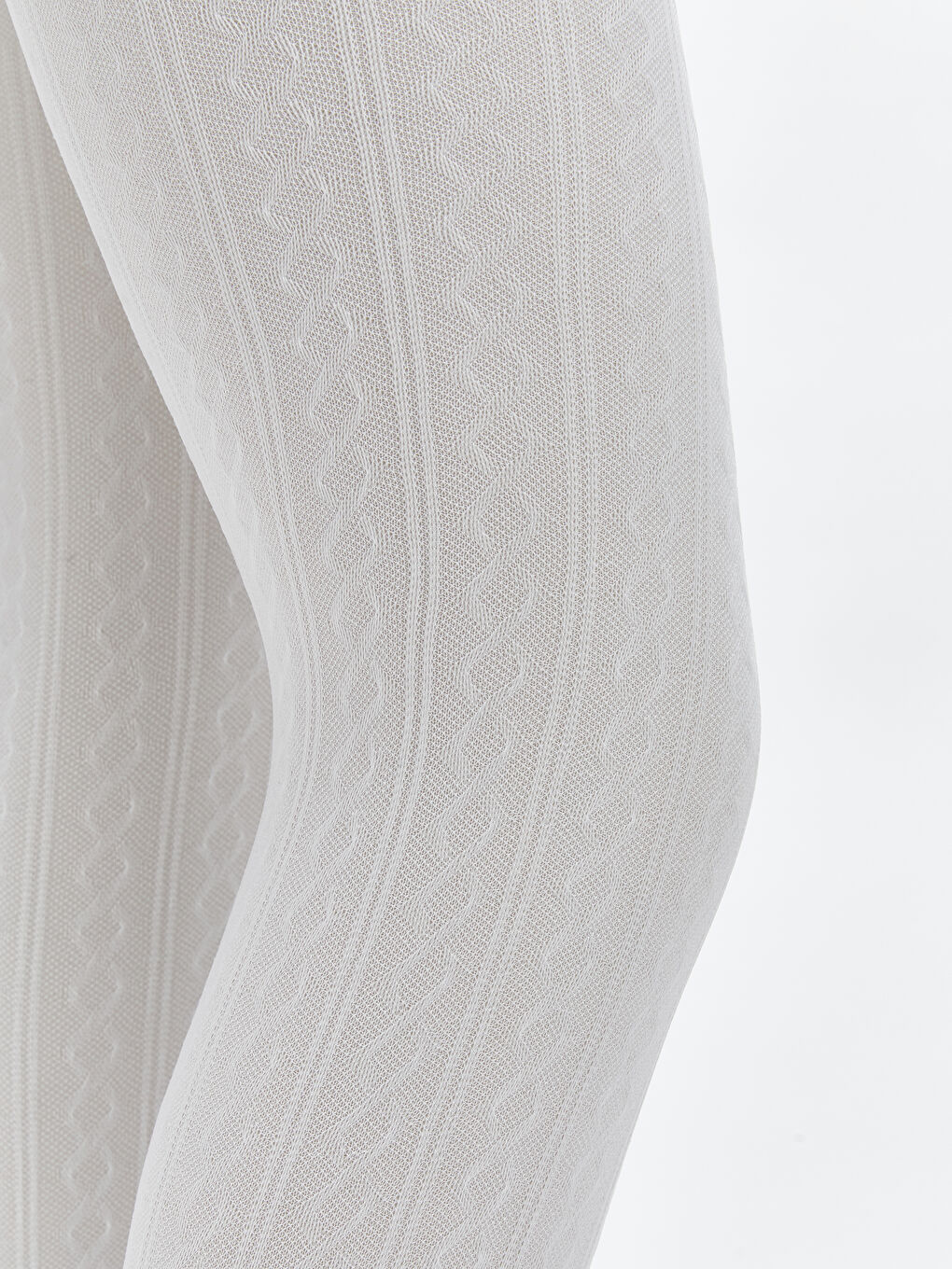 Beyaz Desenli Kız Çocuk İnce Külotlu Çorap 2'li-3