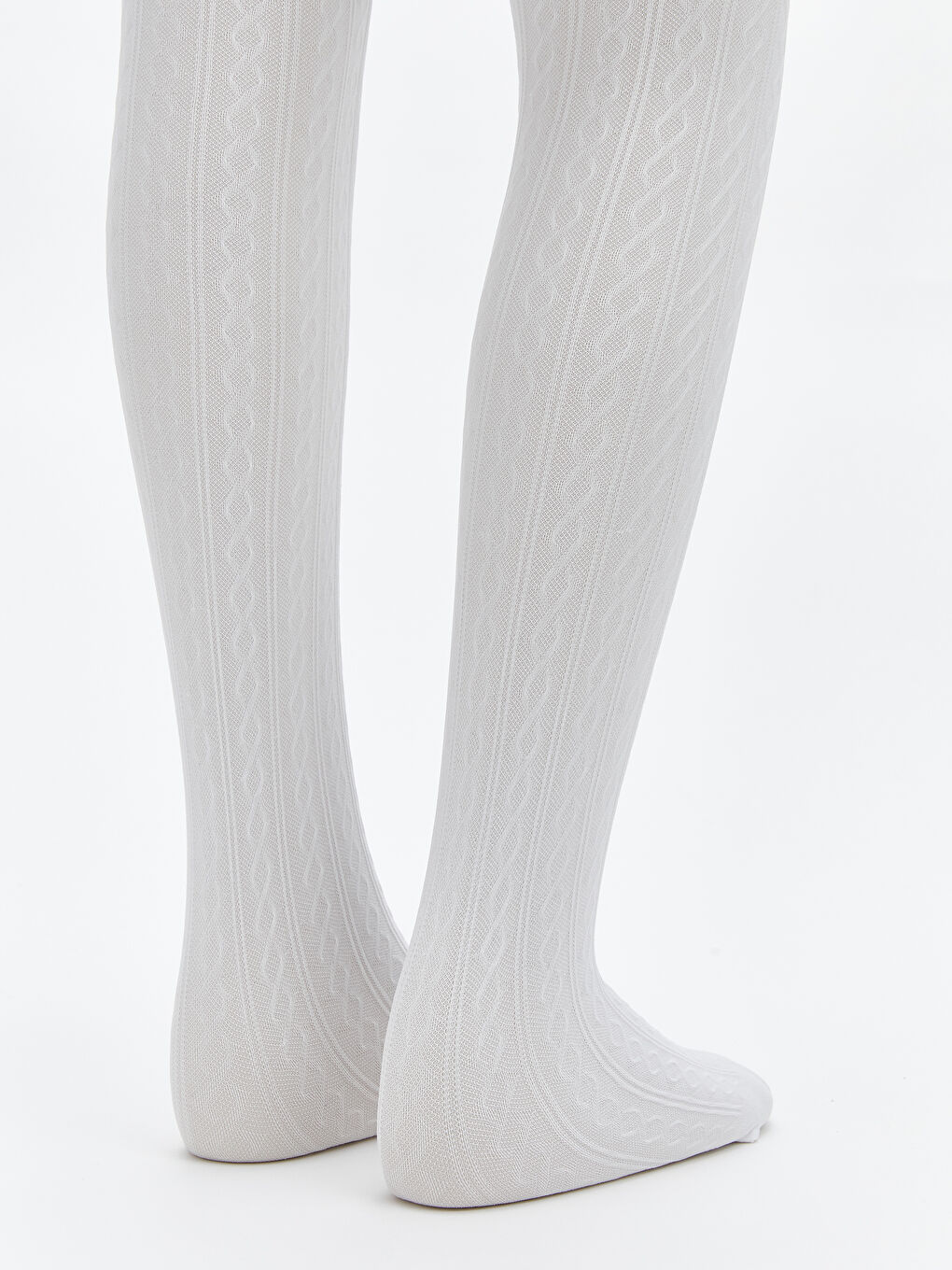 Beyaz Desenli Kız Çocuk İnce Külotlu Çorap 2'li-4