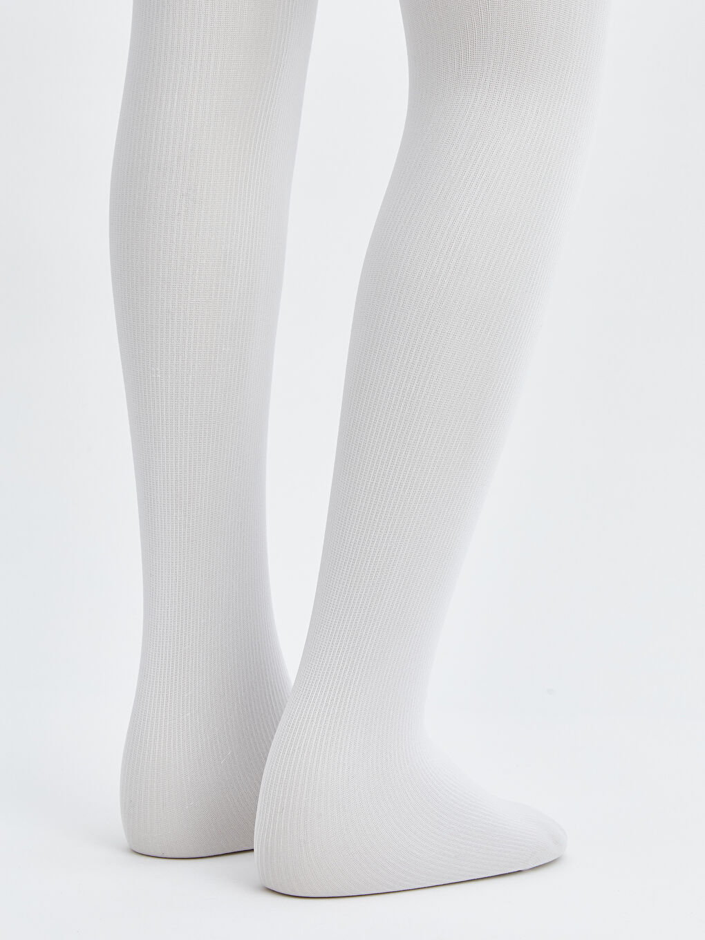 Beyaz İnce Kız Çocuk Külotlu Çorap 2'li-2