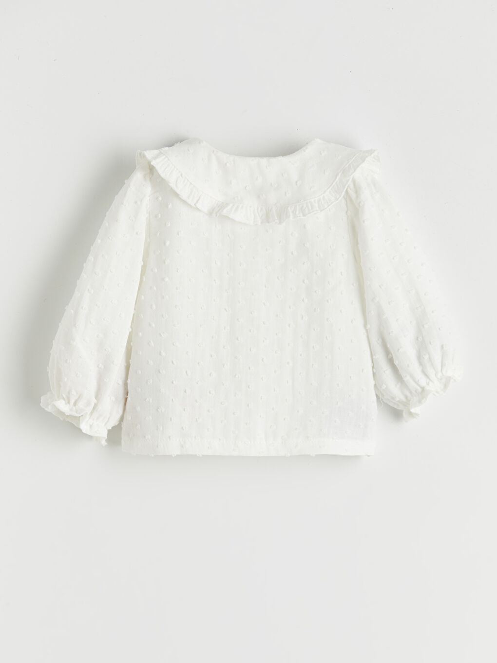 Ekru Bebe Yaka Kız Bebek Gömlek ve Tayt-2