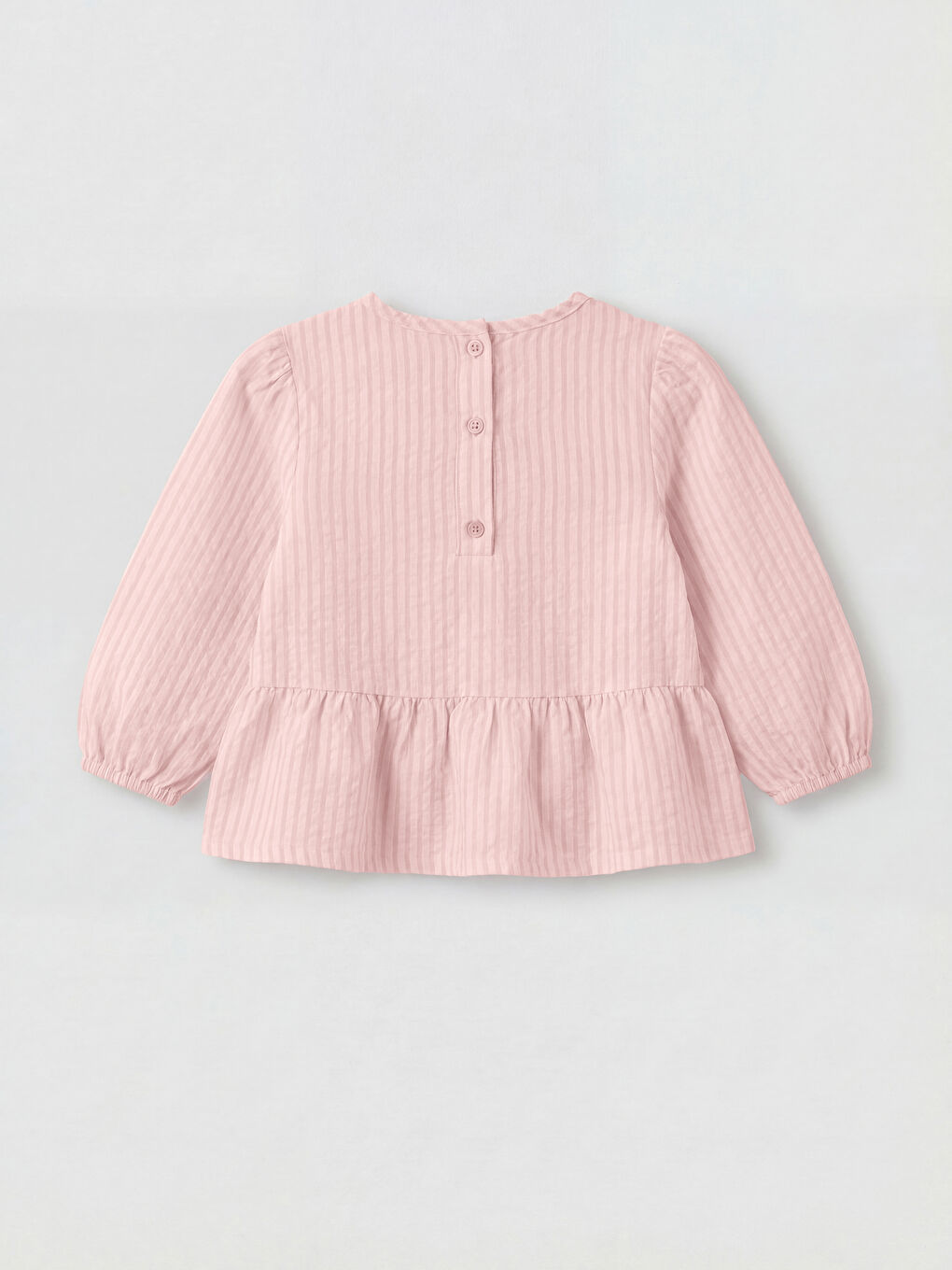 Pembe Bisiklet Yaka Fiyonklu Kız Bebek Bluz ve Tayt-2