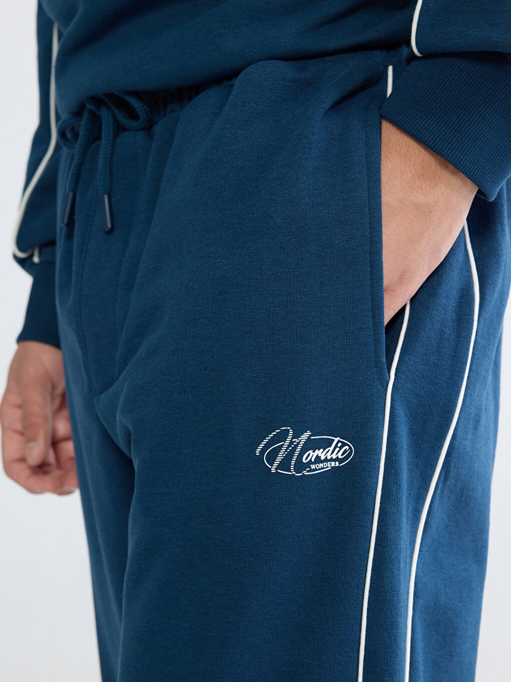 Petrol Standart Kalıp Erkek Jogger Eşofman Altı-2