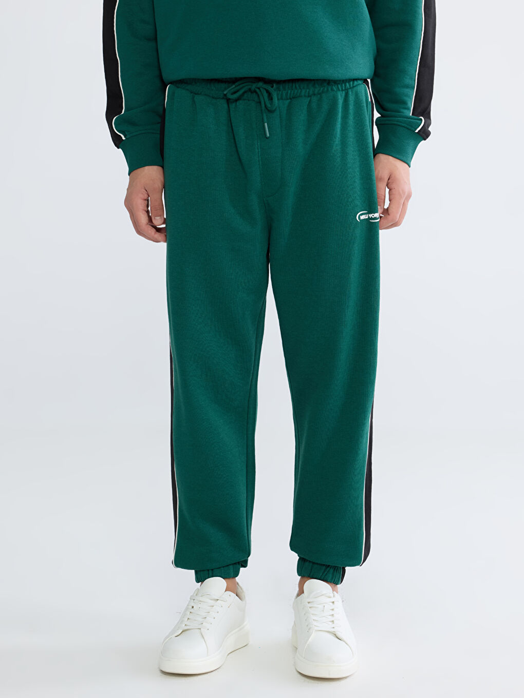 Yeşil Standart Kalıp Erkek Jogger Eşofman Altı-1