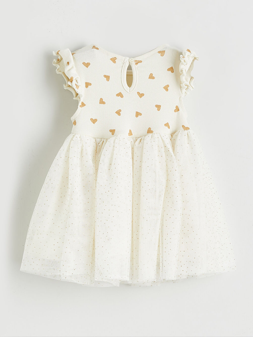 Рокля от тюл с волани за малко момиче-1