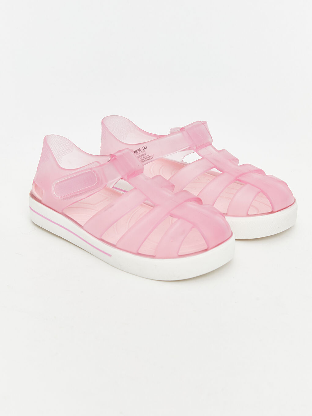 Pembe Cırt Cırtlı Kız Bebek Sandalet