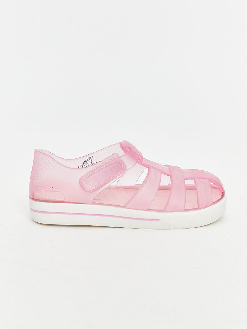 Pembe Cırt Cırtlı Kız Bebek Sandalet-1