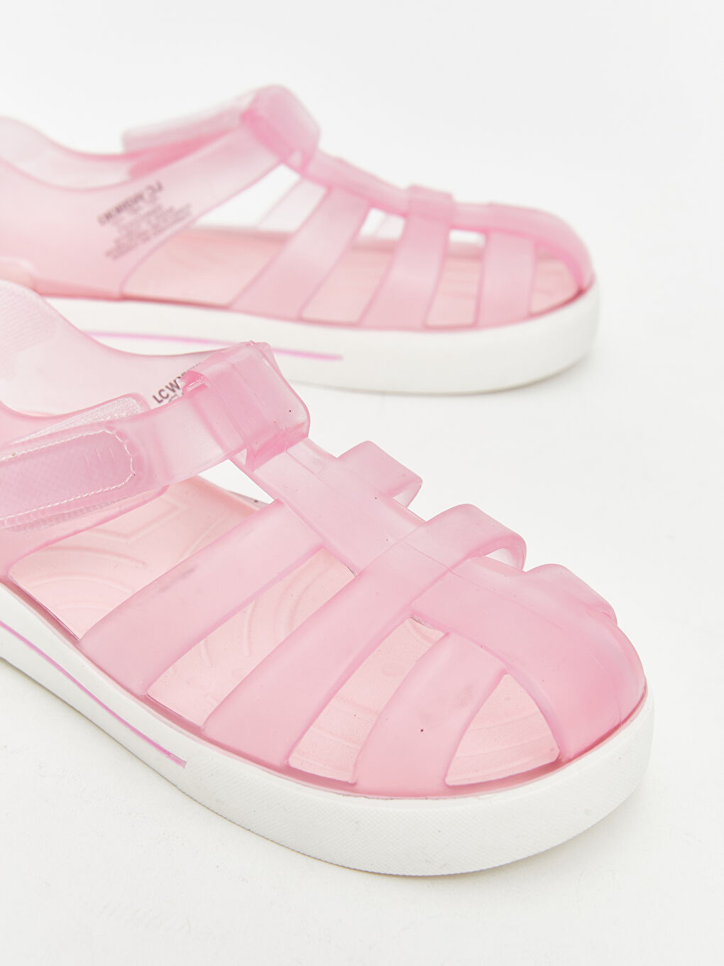 Pembe Cırt Cırtlı Kız Bebek Sandalet-2