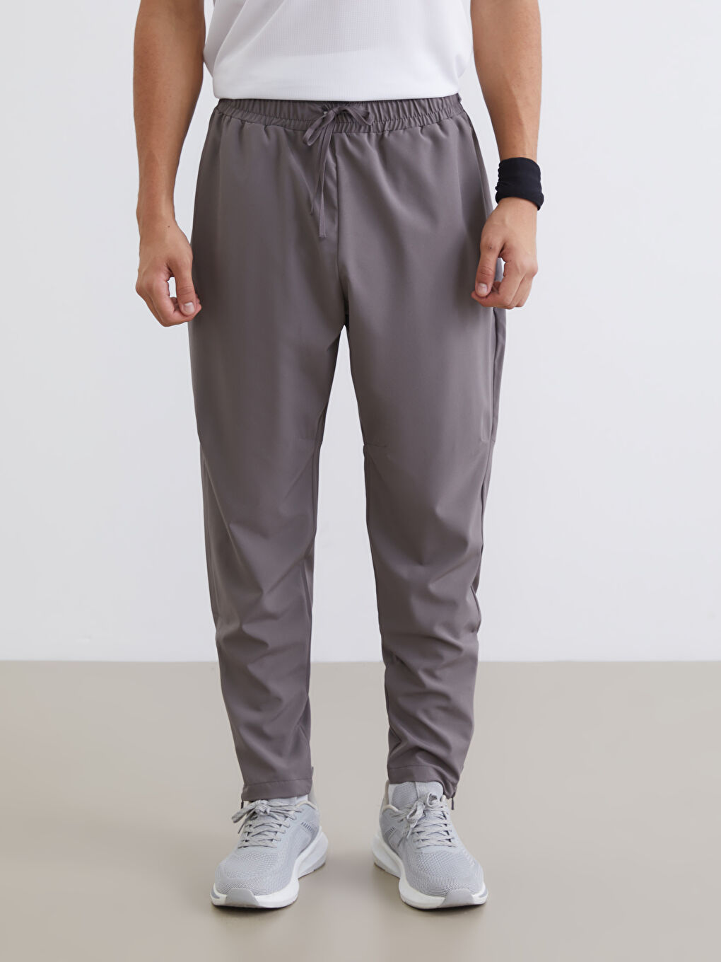 Antrasit Standart Kalıp Erkek Eşofman Altı-1