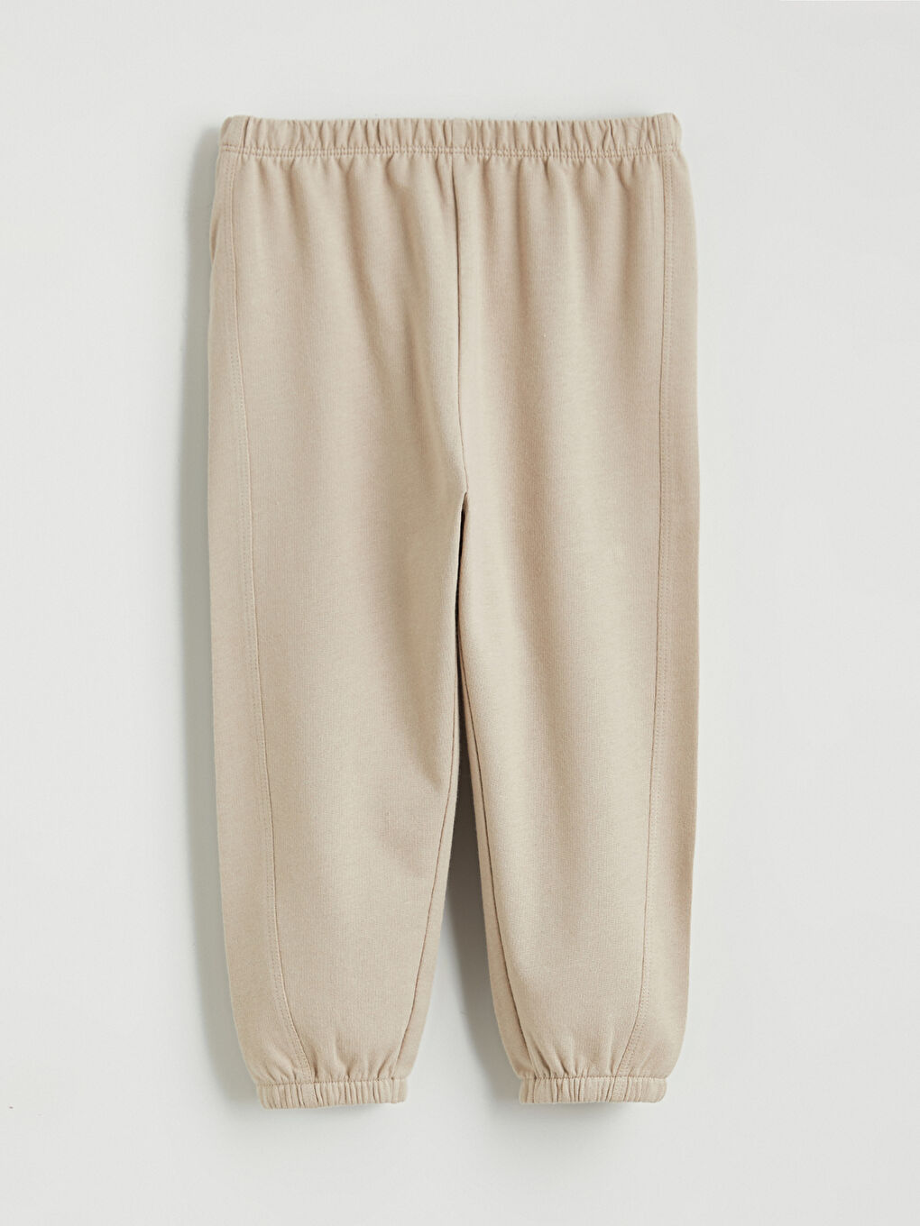 Bej Beli Lastikli Erkek Bebek Eşofman Altı-5