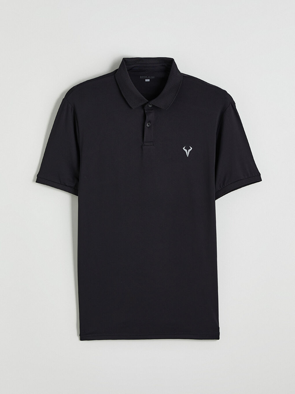 Siyah Polo Yaka Erkek Spor Tişört-4