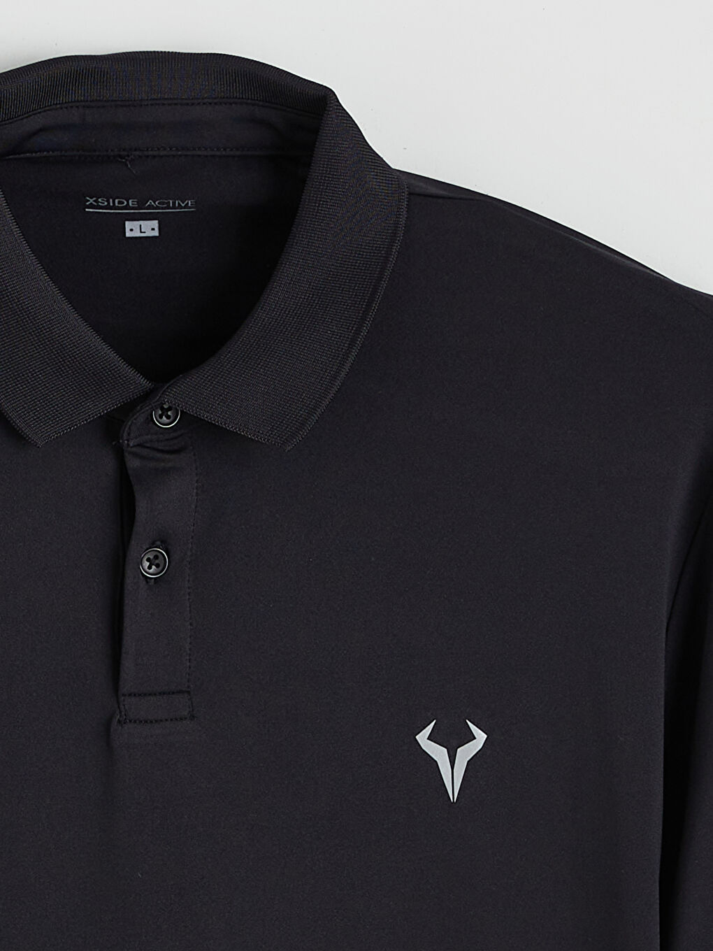 Siyah Polo Yaka Erkek Spor Tişört-5