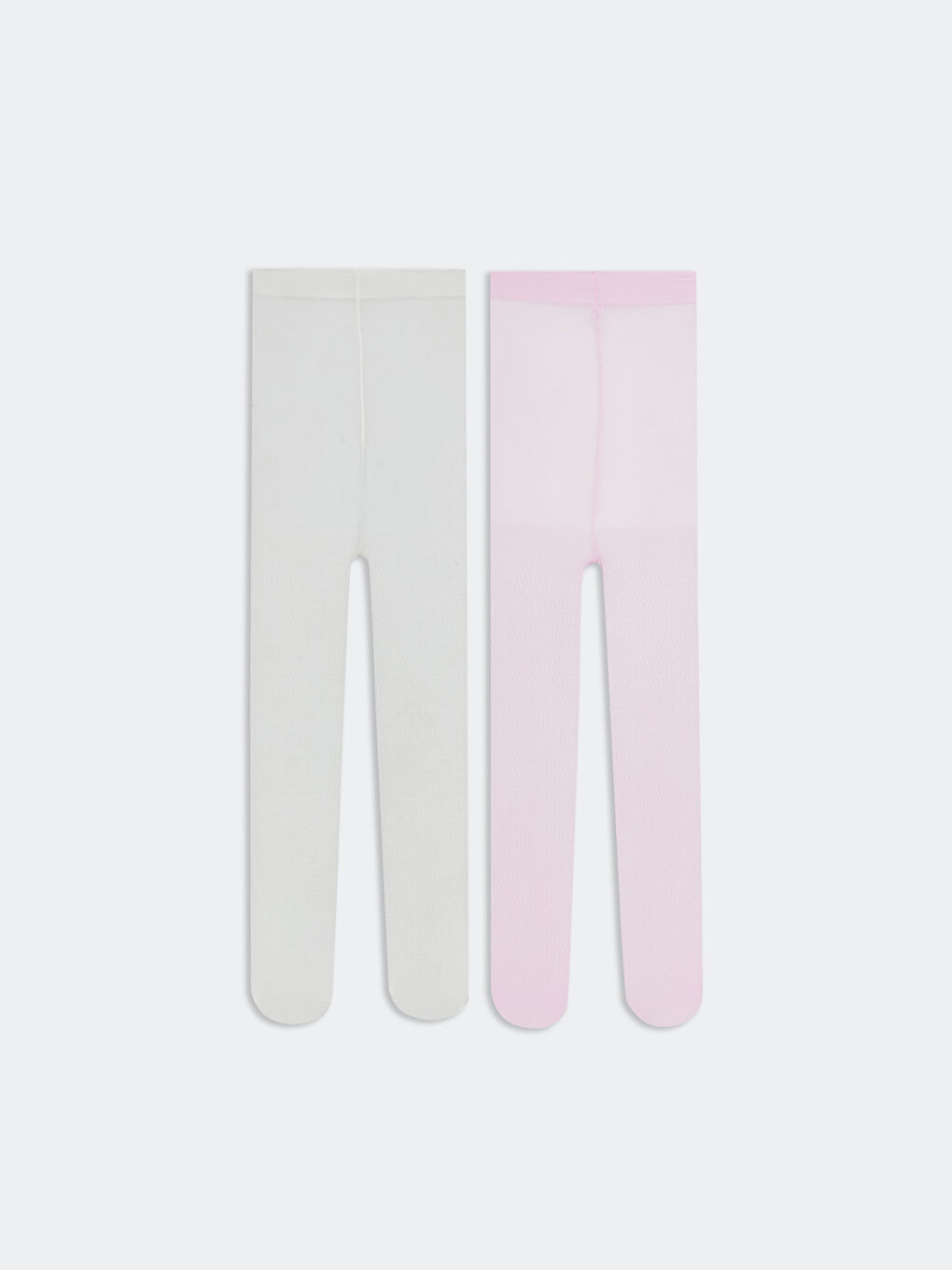 Ekru İnce Kız Çocuk Külotlu Çorap 2'li